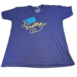 Gnome Enterprises Brooklyn Cassette‎ Tape Graphic V-Neck T-Shirt XL Tri-Blend